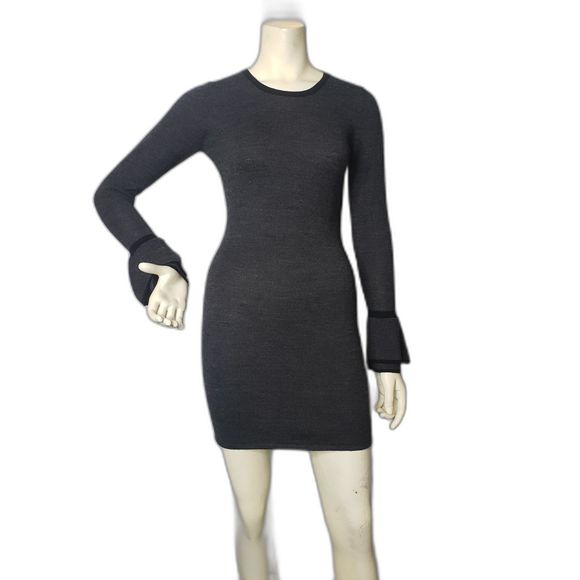 BCX Dress Gray Sweater Bodycon Dress Size Small - Picture 1 of 7